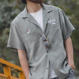 美式古巴領襯衫短袖男女腰果花夏威夷襯衣寬松滿印休閑帥氣襯衫潮-zero潮流屋 歷史價格詳細信息