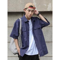 襯衫日系 復古 水洗重磅 素色寬鬆 工裝 短袖 襯衫男夏季潮 價格比較,價格查詢,歷史價格詳細信息