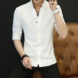 白襯衫男短袖修身免燙新商務正裝高級感新郎伴郎結婚西裝襯衣白色-靚仔男裝 歷史價格詳細信息
