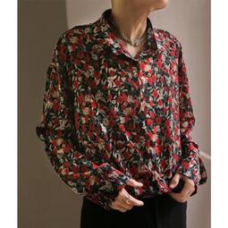 花襯衫男 花色復古港風印花襯衫男 長袖寬松港味襯衣 設計感小眾上衣 雪紡衫薄款 男士上衣服 現貨免運 歷史價格詳細信息