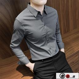 【襯衫】高級感刺繡潮男士長袖襯衫個性夜店青年修身寸衫時尚免燙襯衣服裝 歷史價格詳細信息