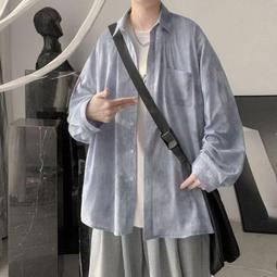 很仙的襯 男士拼色修身襯 春秋韓版帥氣撞色襯男 網紅長袖襯痞帥 歷史價格詳細信息