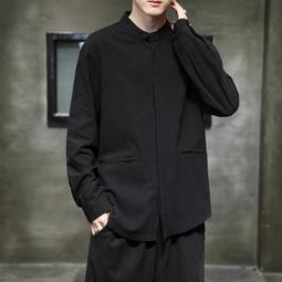 中式男裝中國風男裝棉麻黑色襯衫男春季新款中式唐裝百搭亞麻休閒長袖襯衣中國風 唐裝 價格比較,價格查詢,歷史價格詳細信息
