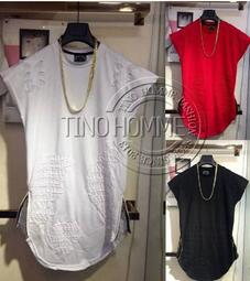 《TINO HOMME》2016春夏新款非主流不規則剪裁深V垂領無袖背心加大尺碼6XL訂做款 歷史價格詳細信息