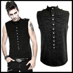＊MINI PUNK LOLO＊歐洲中古世紀-拿破崙戰爭皇權帝國攝政王暗紋蕾絲雕花排釦哥德背心(WT017)GOTHIC 歷史價格詳細信息
