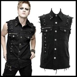 ＊MINI PUNK LOLO＊黑暗龐克視覺-惡魔軍團絕命暗殺部隊頹廢抓破個性造型背心(WT-563)PUNK 歷史價格詳細信息
