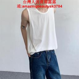 高中生白色背心男無袖T恤帥氣寬鬆學生青少年痞帥新款潮隊服-勁霸服飾 歷史價格詳細信息