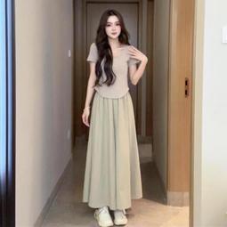 2024新款夏季寬鬆休閒百搭假兩件短袖T恤男士韓版潮流情侶半袖潮～啟航 歷史價格詳細信息