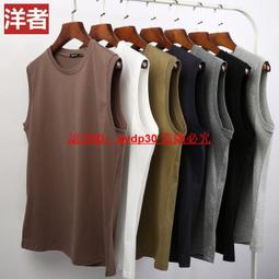 男士背心純棉夏秋冬季螺紋彈力修身運動打底汗衫全棉跨欄純色背心 純棉背心 吊嘎 健身背心 坎肩 背心男 男透氣內衣-毛毛男裝 歷史價格詳細信息