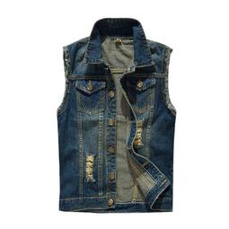 牛仔背心 馬甲 帥氣男背心 坎肩破洞背心 黑色牛仔馬甲S-6XL 牛仔馬甲 多口袋背心 工裝背心 戰術背心 牛仔外套-MINTS名仕男裝 歷史價格詳細信息