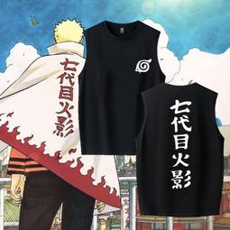 圓領無袖背心火影忍者鳴人佐助寫輪眼新款純棉無袖T恤時尚原宿風大碼透氣背心 歷史價格詳細信息