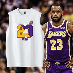 圓領無袖背心新款湖人詹姆斯濃眉哥戴維斯總冠運動軍純棉透氣無袖T恤大碼背心 歷史價格詳細信息