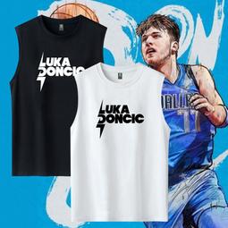 圓領無袖背心籃球運動獨行俠077盧卡東契奇純棉寬松大碼訓練無袖透氣個性背心 歷史價格詳細信息