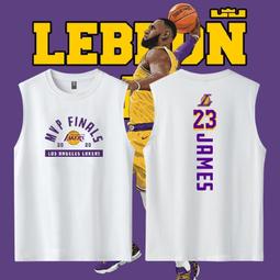 圓領無袖背心新款湖人詹姆斯濃眉哥戴維斯總冠運動軍純棉透氣無袖T恤大碼背心 歷史價格詳細信息