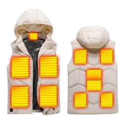 智能電熱馬甲 2023九區石墨烯恆溫發熱安全電加熱背心 男女通用可水洗髮熱背心充電帶內置加熱器冬季戶外防寒背心28235 歷史價格詳細信息