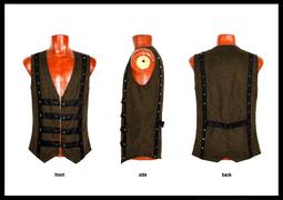 ＊MINI PUNK LOLO＊歐洲中古世紀-拿破崙戰爭皇權帝國攝政王暗紋蕾絲雕花排釦哥德背心(WT017)GOTHIC 歷史價格詳細信息