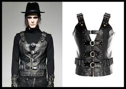 ＊MINI PUNK LOLO＊歐洲中古世紀-維多利亞時代の蒸汽龐克女郎復古洗舊鉚釘腰封背心(WT052)PUNK 歷史價格詳細信息