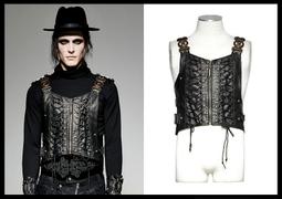 ＊MINI PUNK LOLO＊歐洲中古世紀-維多利亞時代の蒸汽龐克女郎復古洗舊鉚釘腰封背心(WT052)PUNK 歷史價格詳細信息