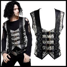 ＊MINI PUNK LOLO＊歐洲中古世紀-拿破崙戰爭皇權帝國攝政王暗紋蕾絲雕花排釦哥德背心(WT017)GOTHIC 歷史價格詳細信息