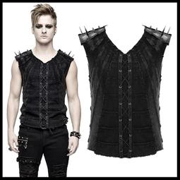 ＊MINI PUNK LOLO＊黑暗龐克視覺-惡魔軍團絕命暗殺部隊頹廢抓破個性造型背心(WT-563)PUNK 歷史價格詳細信息