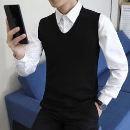 男士純棉V領馬甲男加大尺碼V領棉大尺碼馬甲春秋寬鬆抗皺免燙馬夾中老年休閒家居無袖 男士雞心領馬甲無袖  秋 歷史價格詳細信息