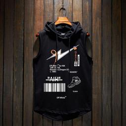 Q夏季男生無袖T恤  寬鬆連帽無袖上衣  男士 背心男 新款 歷史價格詳細信息