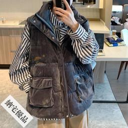 可開發票 冬季羽絨棉馬甲男潮牌加厚工裝休閑坎肩大碼學生百搭背心馬夾外套 歷史價格詳細信息