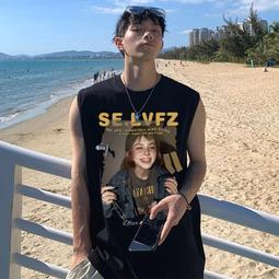 【印花重磅t恤】  男款  夏季  美式  復古  衣服短袖  設計感  純棉七分袖 歷史價格詳細信息