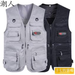 中老男士馬甲 秋冬厚款  加棉 加絨  多口袋 休閒攝影 釣魚 馬夾 網眼背心 爸爸 無袖 歷史價格詳細信息