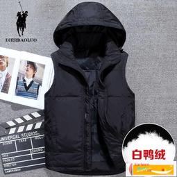 羽絨馬甲男 保暖馬甲男 背心馬甲 弟爾保羅羽絨馬甲男士青年款秋冬羽絨服保暖坎肩內膽大碼馬夾背心 歷史價格詳細信息