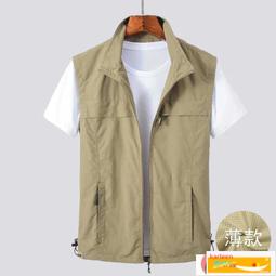 春秋新款馬甲男土戶外休閒中青年攝影釣魚無袖背心馬夾運動外套男男生衣著馬甲春夏薄款馬甲攝影導演記者背心多袋無袖  滿599免運 歷史價格詳細信息