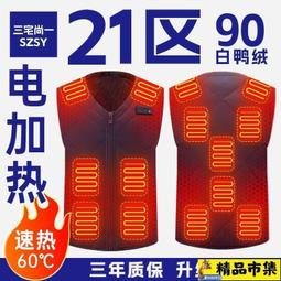 電熱馬甲 智能電熱馬甲 發熱背心 智能發熱馬甲冬季全身保暖中老年yifu外tao充電加熱控溫男女士背心叮噹貓 歷史價格詳細信息