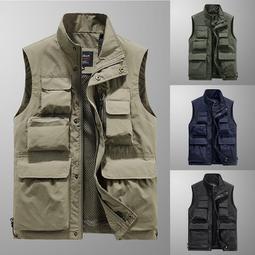 ［春夏薄款］工裝背心外套  機能風戰術背心 多口袋背心夾克 軍裝背心 無袖背心馬甲男 日系 攝影師背 A24-MINTS名仕男裝 歷史價格詳細信息