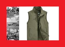 立領背心大尺碼馬甲外套 刺繡字母 夏天背心口袋馬夾工裝戰術背心防風透氣釣魚背心登山外套M-6XL-潮流e線 歷史價格詳細信息