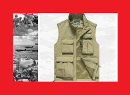 (野戰雄鷹) *ALCF408105* 雙面穿馬甲男春秋款棉質休閒攝影釣魚坎肩背心夾克外套 歷史價格詳細信息