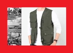 (野戰雄鷹) *ALCF469867* 夏季戶外多口袋馬甲男攝影釣魚薄款透氣大碼休閒背心外套8888 歷史價格詳細信息