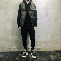 斜拉鏈開衫衛衣男設計感小眾oversize大碼半高領帽衫外套情【超齡男裝】 歷史價格詳細信息
