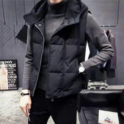 【背心外套】秋冬季馬甲男外套韓版潮流坎肩無袖加厚羽絨棉馬夾保暖男士背心潮 歷史價格詳細信息