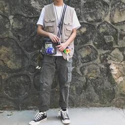 美式背心外套 多口袋馬甲 復古 帥氣 高級背心牛仔外套男 歷史價格詳細信息