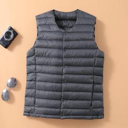 羽絨馬甲 男款輕薄內穿圓領羽絨衣內膽背心光面外穿 歷史價格詳細信息