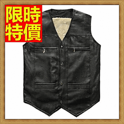 皮背心 皮馬甲-秋冬加厚V領單排扣設計男外套65t2【獨家進口】【米蘭精品】 歷史價格詳細信息