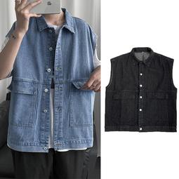 潮流素色寬鬆背心 韓版休閒百搭圓領純棉背心 男女青年學生無袖t恤 素t 背心男 情侶運動坎肩 正韓上衣-潮流精選 歷史價格詳細信息