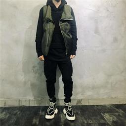 斜拉鏈開衫衛衣男設計感小眾oversize大碼半高領帽衫外套情【超齡男裝】 歷史價格詳細信息
