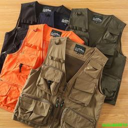 工裝戶外V領馬甲定製多口袋攝影馬夾婚慶導演背心春夏志願者坎肩 歷史價格詳細信息