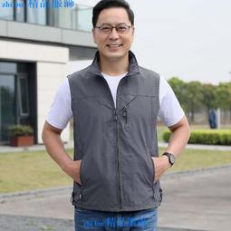 馬甲男 背心外套男 速干馬甲男春秋薄款背心寬松大碼多口袋戶外登山釣魚攝影坎肩外套 歷史價格詳細信息