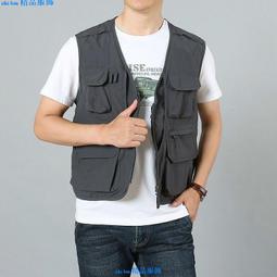 夏季男士多口袋馬甲戶外套速干春秋馬夾寬鬆大碼釣魚攝影背心夏天kb 歷史價格詳細信息