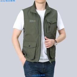 男士薄款馬甲 戶外釣魚攝影背心 男多袋坎肩 速干外套 中年爸爸裝馬甲 歷史價格詳細信息