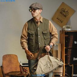 美式背心外套 多口袋馬甲 復古 帥氣 高級背心牛仔外套男 歷史價格詳細信息