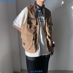 工馬甲男 同款嘻哈街舞馬甲男女原創國潮街頭機能風工無袖外套-來可家居 歷史價格詳細信息