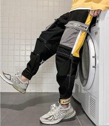 2203(3色M~3L)炫色滑板褲大口袋工裝褲男士寬鬆運動九分褲 價格比較,價格查詢,歷史價格詳細信息